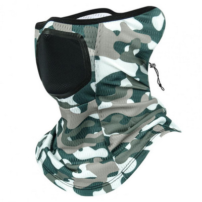 Izjādes sauļošanās vāciņš Elpojošs saules aizsargs kakla pārklājs Sporta riteņbraukšanas šalle sauļošanās sejas pārklājums velosipēda sejas maska