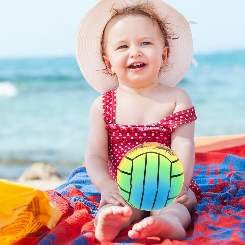 Piepūšamās varavīksnes volejbola bumbas pludmales bumba sporta bumba bumba iekštelpās un ārā Spēlē piepūšamo bumbu