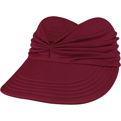 Sieviešu saulessarga cepure Iepakojama platmalu vasaras pludmales cepure ar UV aizsardzību sporta golfa tenisa skriešanai