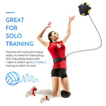 Тренировъчно оборудване за волейбол, помощно средство, тренировъчен колан, соло тренировъчен тренажор за сервиране и сервиране с размахване на ръцете, тренажор за начинаещи