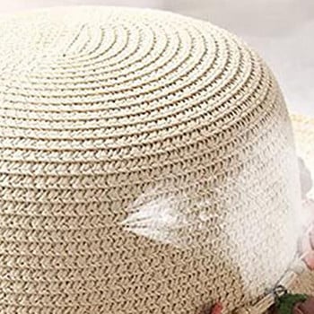 Ψάθινο καπέλο Καπέλο παραλίας Καπέλο ηλίου Καλοκαιρινό καπέλο για γυναίκες ιδανικό για λουλούδια ταξιδιού