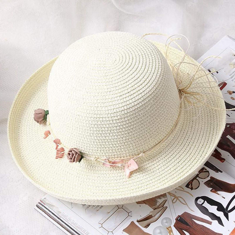 Õlgkübar Rannamüts Päikesekübar Suvemüts naistele Ideaalne reisilillede jaoks