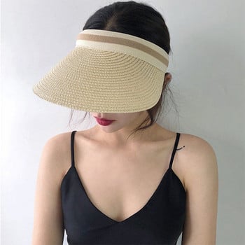 2021 луксозни плажни сламени шапки Лятна слънчева шапка UV защита Панама Риболов Дамска шапка Модна шапка Женска