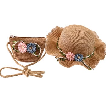 Модни шапки с дантелена панделка с цветя и широка периферия Голяма флопи сгъваема плажна шапка на руло Шапка за слънце Лятна плажна шапка с UV защита