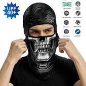 3D Skull Balaclava kaitsemask Mootorratta näokate Suusamask Peakatted Õues Matkamine Telkimine Kael kedra Bandana Sall Mehed