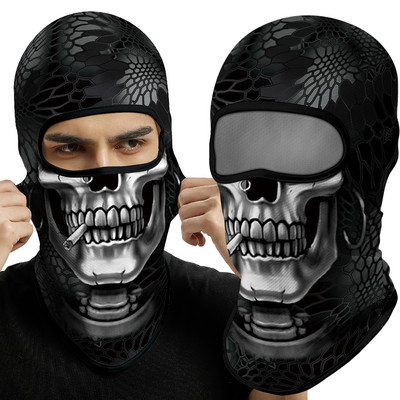 3D Skull Balaclava kaitsemask Mootorratta näokate Suusamask Peakatted Õues Matkamine Telkimine Kael kedra Bandana Sall Mehed