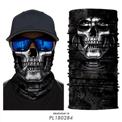 3D Skull Balaclava kaitsemask Mootorratta näokate Suusamask Peakatted Õues Matkamine Telkimine Kael kedra Bandana Sall Mehed