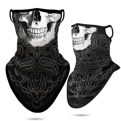 3D Skull Balaclava kaitsemask Mootorratta näokate Suusamask Peakatted Õues Matkamine Telkimine Kael kedra Bandana Sall Mehed