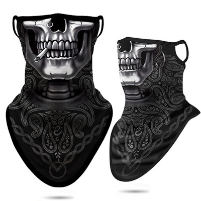 3D Skull Balaclava kaitsemask Mootorratta näokate Suusamask Peakatted Õues Matkamine Telkimine Kael kedra Bandana Sall Mehed