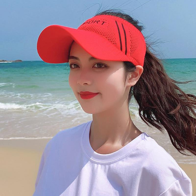 Hollow Top Sun Hat Sun Protection Hollow Top Beach Καπέλο παραλίας Αναπνεύσιμο καπέλο γκολφ τένις προστατευτικό γείσο προστασίας UV για τρέξιμο ταξιδιού