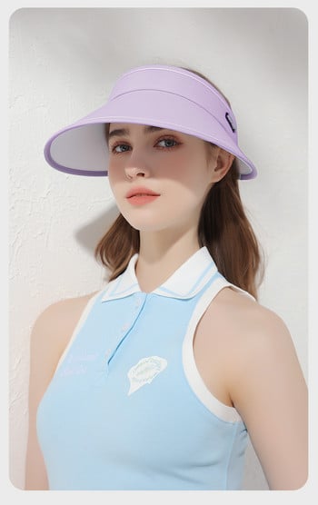 Καλοκαιρινό πλατύ γείσο γυναικείο καπέλο ηλίου πτυσσόμενο συσκευασμένο καπέλο γκολφ με προστασία UV Φορητό ελαφρύ αθλητικό καπέλο Casual καπέλο παραλίας