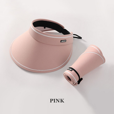 Vasaras platmalu saules aizsargcepure, salokāma, iesaiņojama UV aizsardzība golfa cepure, pārnēsājama viegla sporta cepure ikdienišķa pludmales cepure