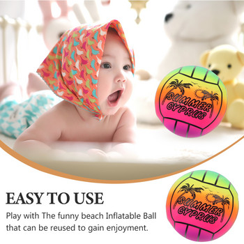 Спортно оборудване Удебелена Rainbow Pvc Волейболна Детска надуваема играчка Плажни големи топки на закрито и на открито