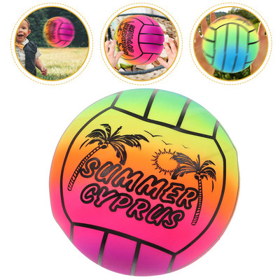 Спортно оборудване Удебелена Rainbow Pvc Волейболна Детска надуваема играчка Плажни големи топки на закрито и на открито