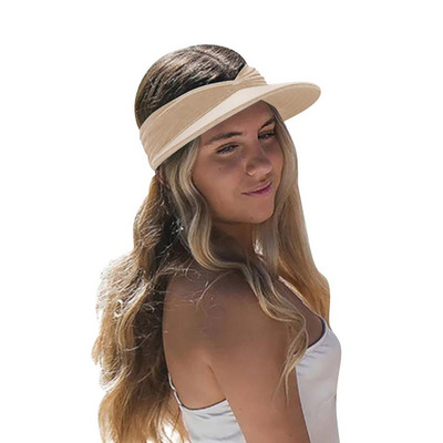 Ženske kape za sunce Elastične šilterice za sunce za žene bez glavobolje Ženske ljetne kape sa šiltericama za sunce Ženska anti-UV elastična šuplja kapa