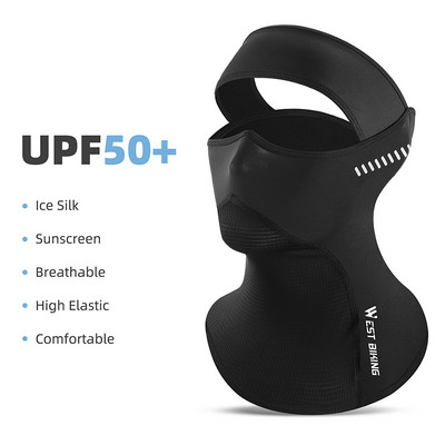 WEST BIKING Hingav mask jalgrattasõiduks Kogu nägu UV-kaitsega mootorratta MTB kiiver kapuuts kalapüügi sall jahutus spordivarustus