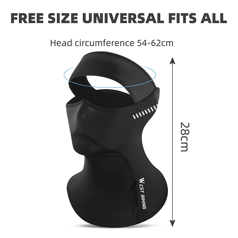 WEST BIKING Hingav mask jalgrattasõiduks Kogu nägu UV-kaitsega mootorratta MTB kiiver kapuuts kalapüügi sall jahutus spordivarustus
