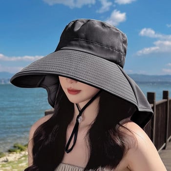 2023 нова дамска шапка-кофа с плътен лък в стил панамски шапки модна луксозна шапка рибарска шапка дамска лятна слънчева туристическа плажна шапка
