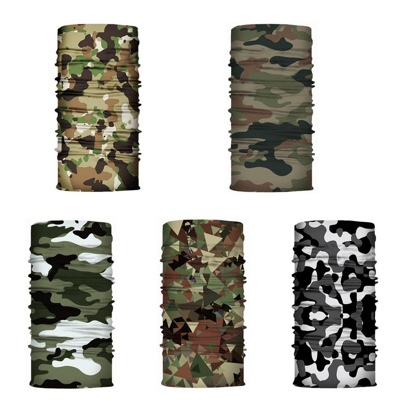 Unisex Camouflage Ice Silk Magic Bandana Kõrva riidepuu pool näomask Õues kalapüük Matkamine Jalgratta kaela kattesall