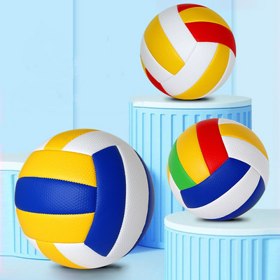 Size 5 Volleyball PVC Soft Volleyball Adults Indoor Outdoor Team Training Competition Ball Sand Beach Inflatable Volleyball