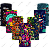 Mehhiko rattabanaan kõrge elastne õmblusteta balaclava meeste ja naiste sall kaela kedra näokaitse