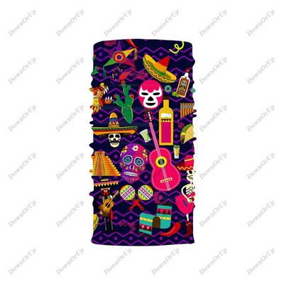 Mehhiko rattabanaan kõrge elastne õmblusteta balaclava meeste ja naiste sall kaela kedra näokaitse