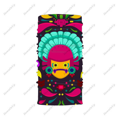 Mehhiko rattabanaan kõrge elastne õmblusteta balaclava meeste ja naiste sall kaela kedra näokaitse