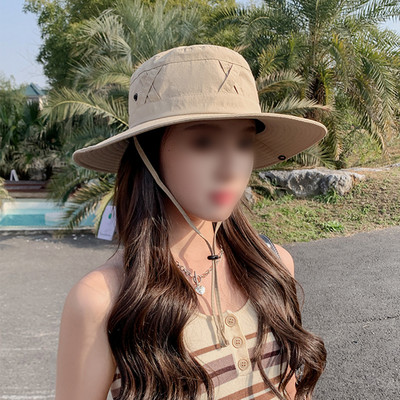 Suvine suure äärega päikesemüts naistele kevadiseks ja sügiseks kalapüügiks päikesevari Välisrattasõidutarvikud Vastupidav praktiline