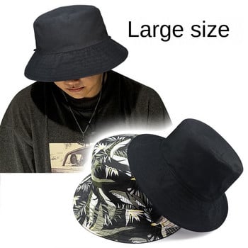Oversize XXL Βαμβακερό καπέλο για άντρες Γυναικείο Μεγάλο κεφάλι Μοντέρνο Fisherman Caps Διπλής όψης Ψάρεμα Καπέλα για τον ήλιο Δωρεάν αποστολή