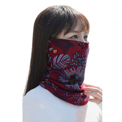 Jalgratta näokaitse Kõrva riputatav disain fliisvooder Tuulekindel UV päikesekaitse Välissport Pool näokaitse Kaelakaitse