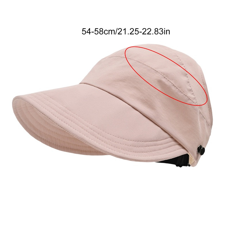 6 spalvų moteriška kreminė nuo saulės paplūdimio kepurė su plataus krašto tuščiavidurė uodegos kepurė, reguliuojama lauko kepurė nuo saulės