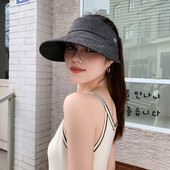 Jaapani pestud teksariidest tühi silindrimüts kokkupandav kaasaskantav topless päikesevari Pardi keelekübar päikesekaitse Moodne päikesemüts naistele