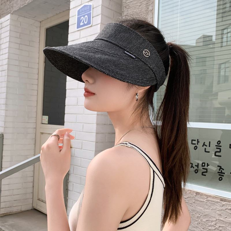 Jaapani pestud teksariidest tühi silindrimüts kokkupandav kaasaskantav topless päikesevari Pardi keelekübar päikesekaitse Moodne päikesemüts naistele