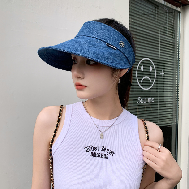 Jaapani pestud teksariidest tühi silindrimüts kokkupandav kaasaskantav topless päikesevari Pardi keelekübar päikesekaitse Moodne päikesemüts naistele