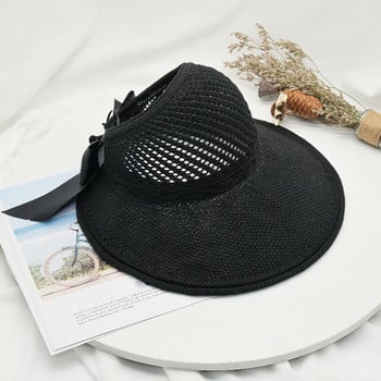 Πτυσσόμενα καπέλα με φαρδύ γείσο Γυναικείες γυναικείες γυναικείες καπέλα Φιόγκοι για γυναίκες Μοντέρνο στρογγυλό καπέλο Γυναικεία καπέλα ταξιδιού Καπέλα για φυσικά μαλλιά γυναίκες