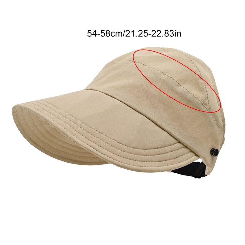 Moteriškos skrybėlės nuo saulės, plataus krašto tuščiavidurė arklio uodegos kepurė, reguliuojama lauko kepurė nuo saulės