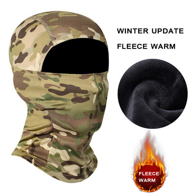 Täisnäomask Tuulekindel talvine fliis taktikaline sõjaline balaclava näomask meestele naistele suusatamine matkamine jalgrattasõit Jooksmine M05