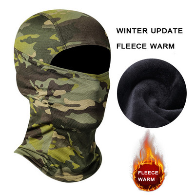 Täisnäomask Tuulekindel talvine fliis taktikaline sõjaline balaclava näomask meestele naistele suusatamine matkamine jalgrattasõit Jooksmine M05