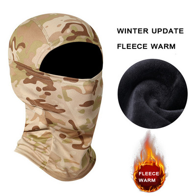Täisnäomask Tuulekindel talvine fliis taktikaline sõjaline balaclava näomask meestele naistele suusatamine matkamine jalgrattasõit Jooksmine M05