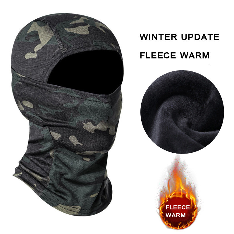 Täisnäomask Tuulekindel talvine fliis taktikaline sõjaline balaclava näomask meestele naistele suusatamine matkamine jalgrattasõit Jooksmine M05