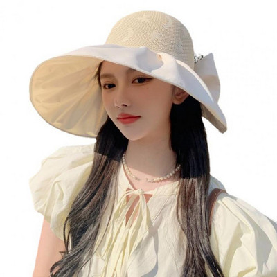 1vnt Apsauginė skrybėlė nuo saulės Stilingos moteriškos itin lengvos UV spinduliams atsparios kepuraitės plačiabryles vienspalvės kepurės vasaros paplūdimyje