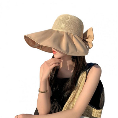 1vnt Apsauginė skrybėlė nuo saulės Stilingos moteriškos itin lengvos UV spinduliams atsparios kepuraitės plačiabryles vienspalvės kepurės vasaros paplūdimyje