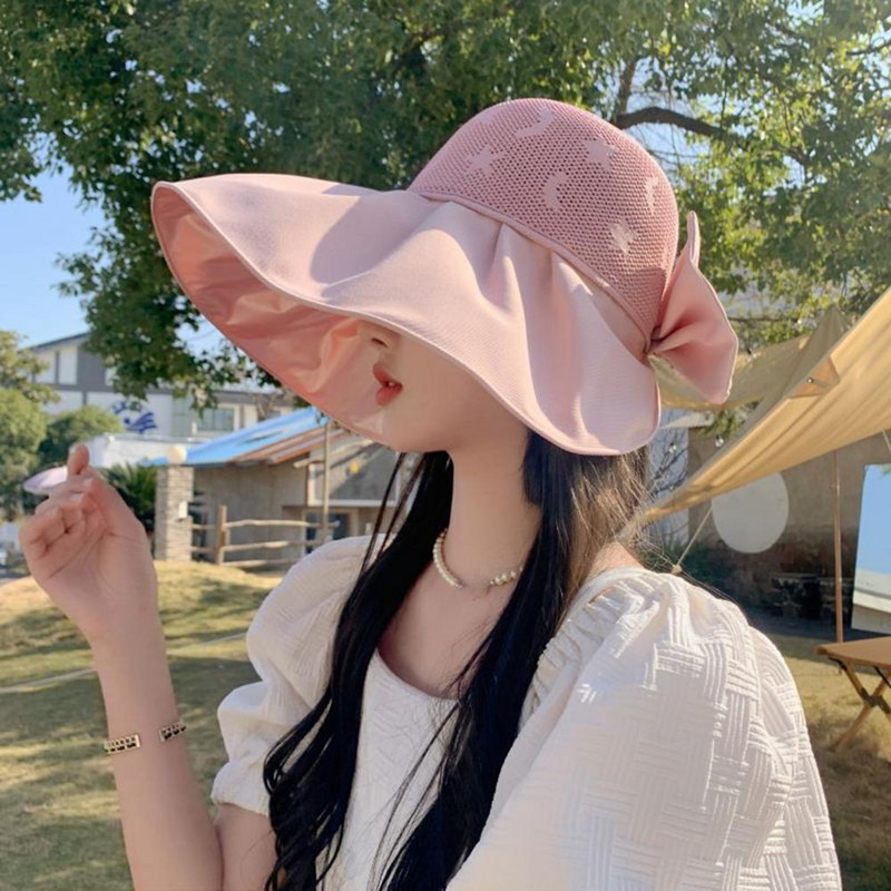 1vnt Apsauginė skrybėlė nuo saulės Stilingos moteriškos itin lengvos UV spinduliams atsparios kepuraitės plačiabryles vienspalvės kepurės vasaros paplūdimyje