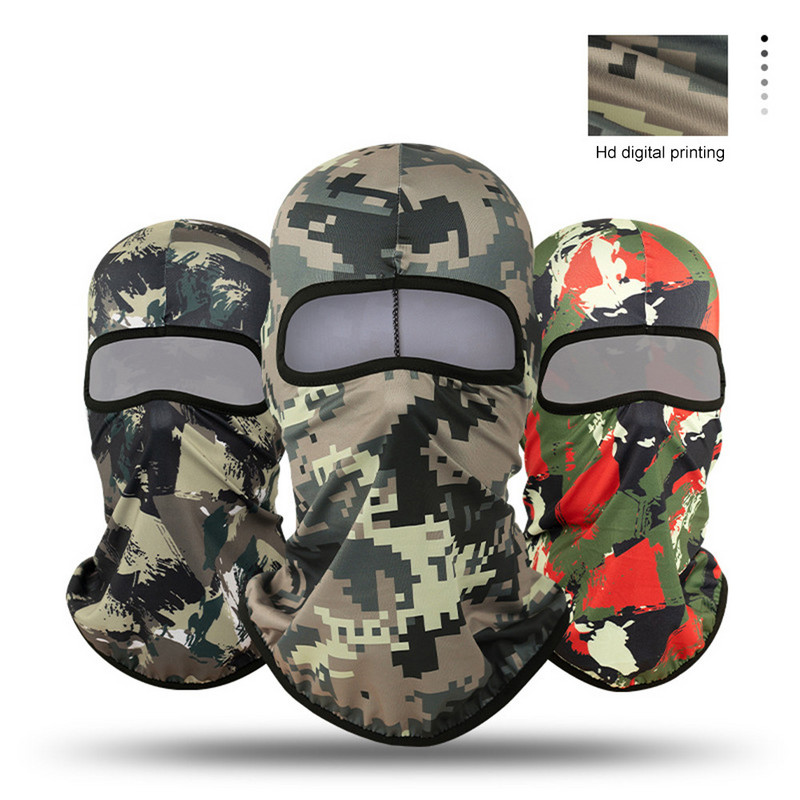Tactical Camo Balaclava Full Face Mask Paintball Airsoft jaoks Tactical Camo Bandana Motocross Cycling Army MTB Bike Balaclava