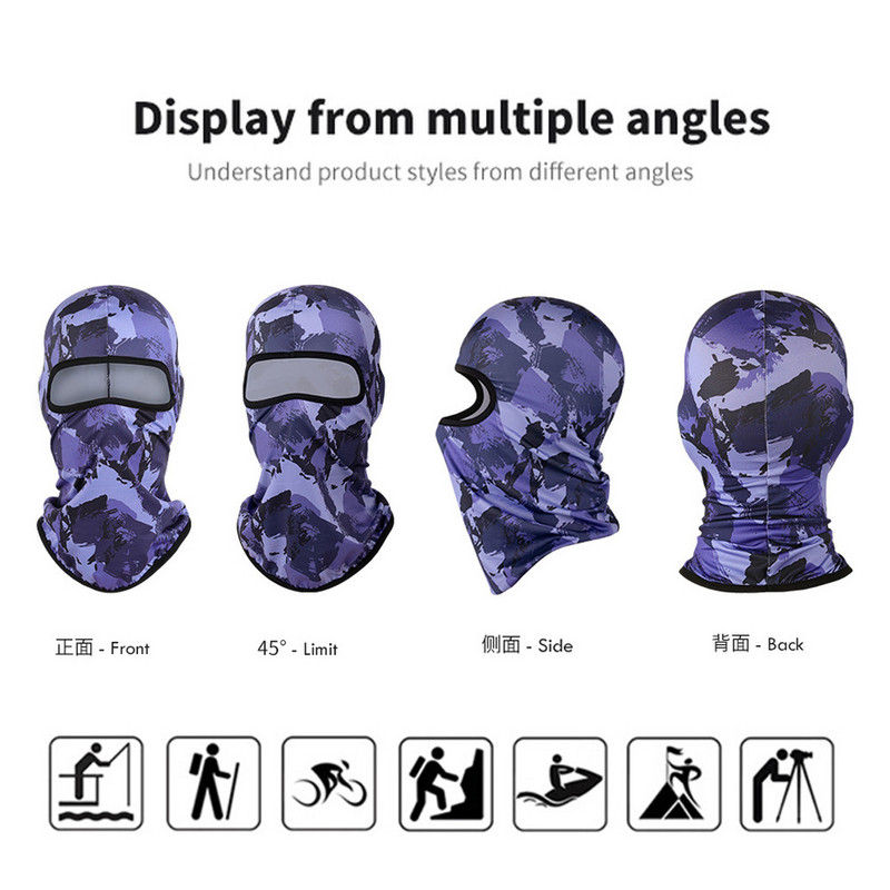 Tactical Camo Balaclava Full Face Mask Paintball Airsoft jaoks Tactical Camo Bandana Motocross Cycling Army MTB Bike Balaclava