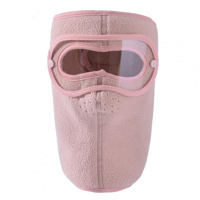 Ziemas flīsa maska ar noņemamām aizsargbrillēm, silta, pilna vāka sejas maska, vēja necaurlaidīga puse balaklavas āra jāšanas piederumu