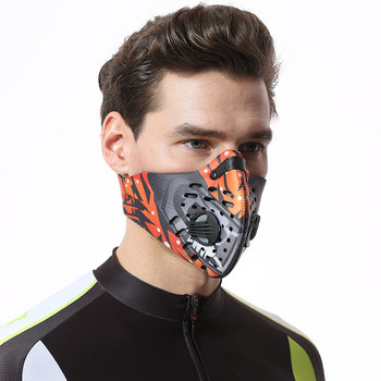 Мъже/жени с активен въглен прахоустойчива маска за лице за колоездене против замърсяване Велосипед Велосипед за тренировки на открито Маска за лице щит за лице половината от лицето