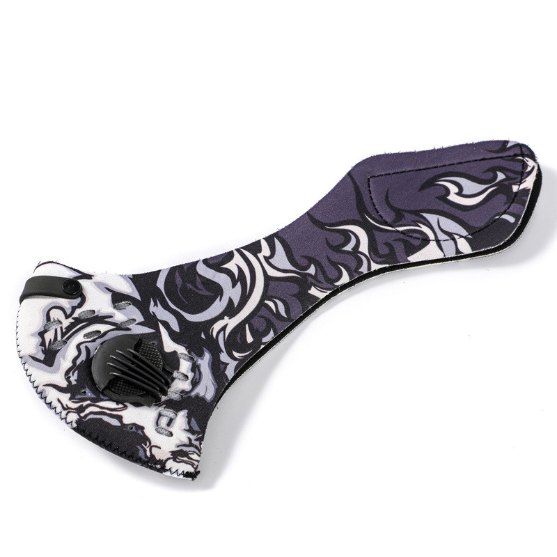 Meeste/naiste aktiivsöega tolmukindel jalgratta näomask saastevastane jalgratas, õues treeniv mask näokaitse pool nägu