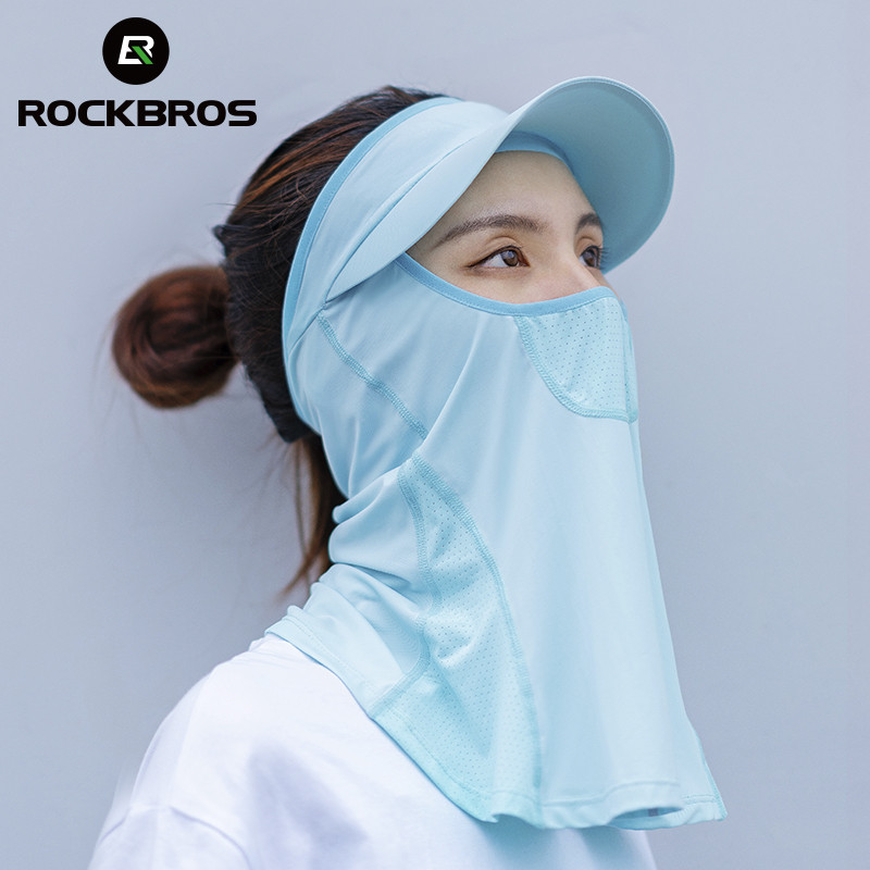 ROCKBROS Sun Protection Cycling Full Face Mask Summer Ice Silk Meeste Naiste peakatted Mootorrattapüügiks Jooksmiseks Õuespordiks