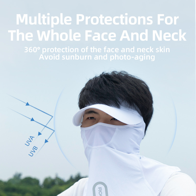 ROCKBROS Sun Protection Cycling Full Face Mask Summer Ice Silk Meeste Naiste peakatted Mootorrattapüügiks Jooksmiseks Õuespordiks